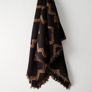 Wilfred Dimond Mosaic Triangle Black and Brown Scarf